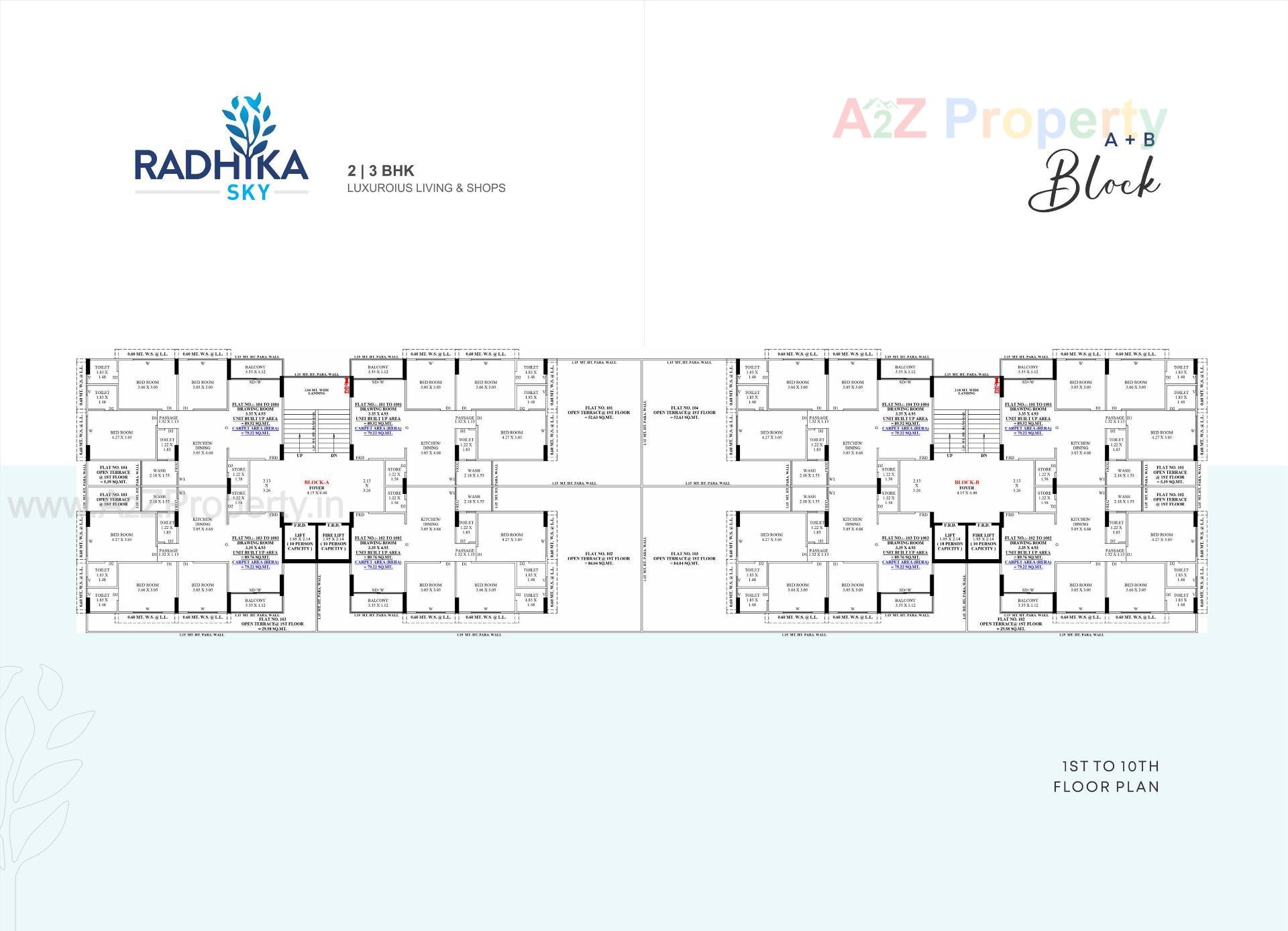Layout of real estate project Radhika Sky located at Singarva, Ahmedabad, Gujarat