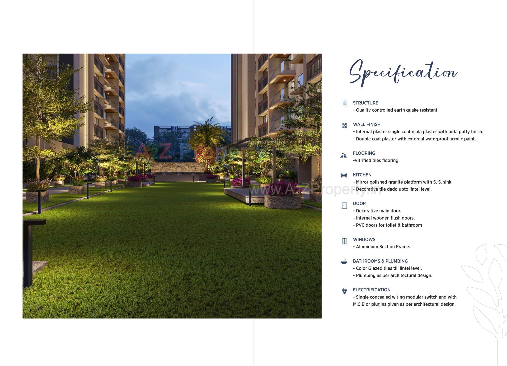 3D Elevation of real estate project Radhika Sky located at Singarva, Ahmedabad, Gujarat