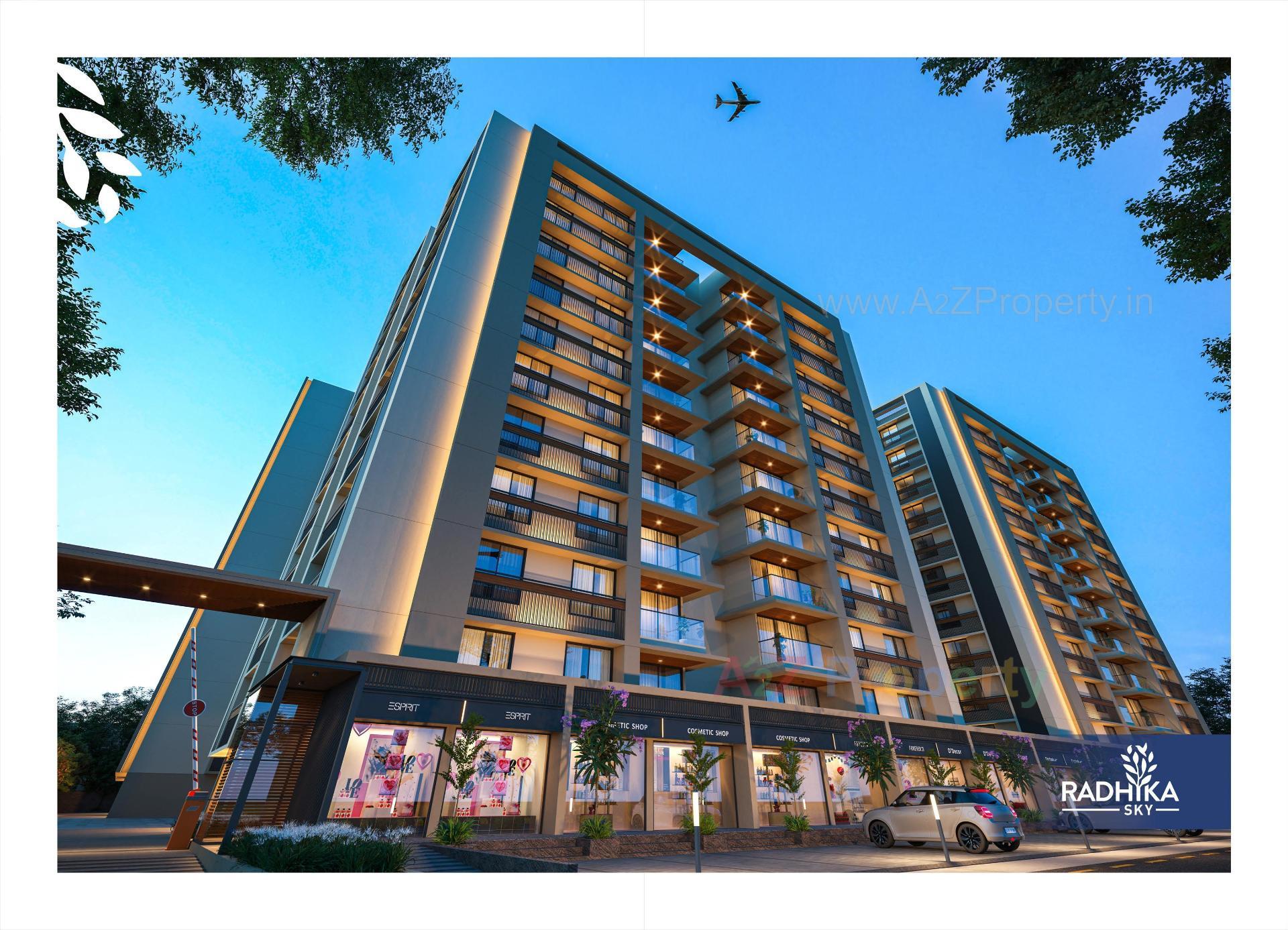 3D Elevation of real estate project Radhika Sky located at Singarva, Ahmedabad, Gujarat