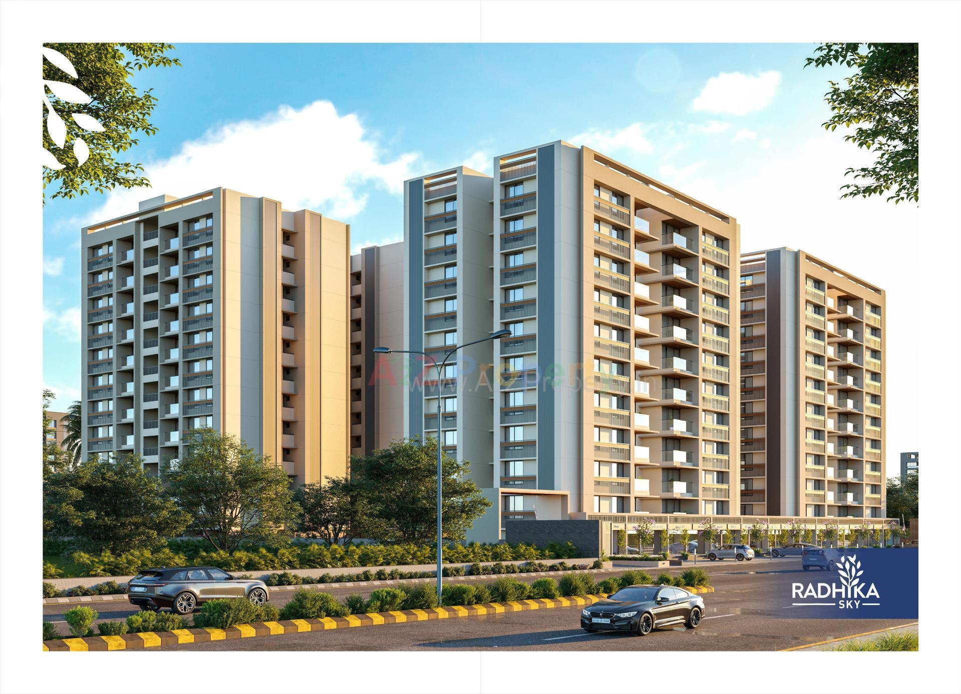 3D Elevation of real estate project Radhika Sky located at Singarva, Ahmedabad, Gujarat