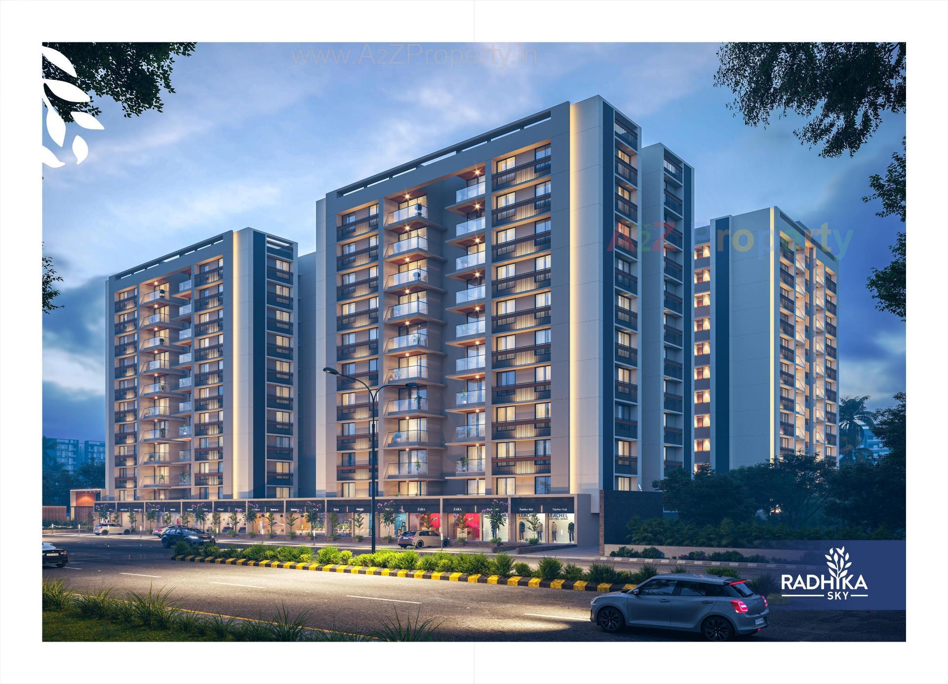 3D Elevation of real estate project Radhika Sky located at Singarva, Ahmedabad, Gujarat
