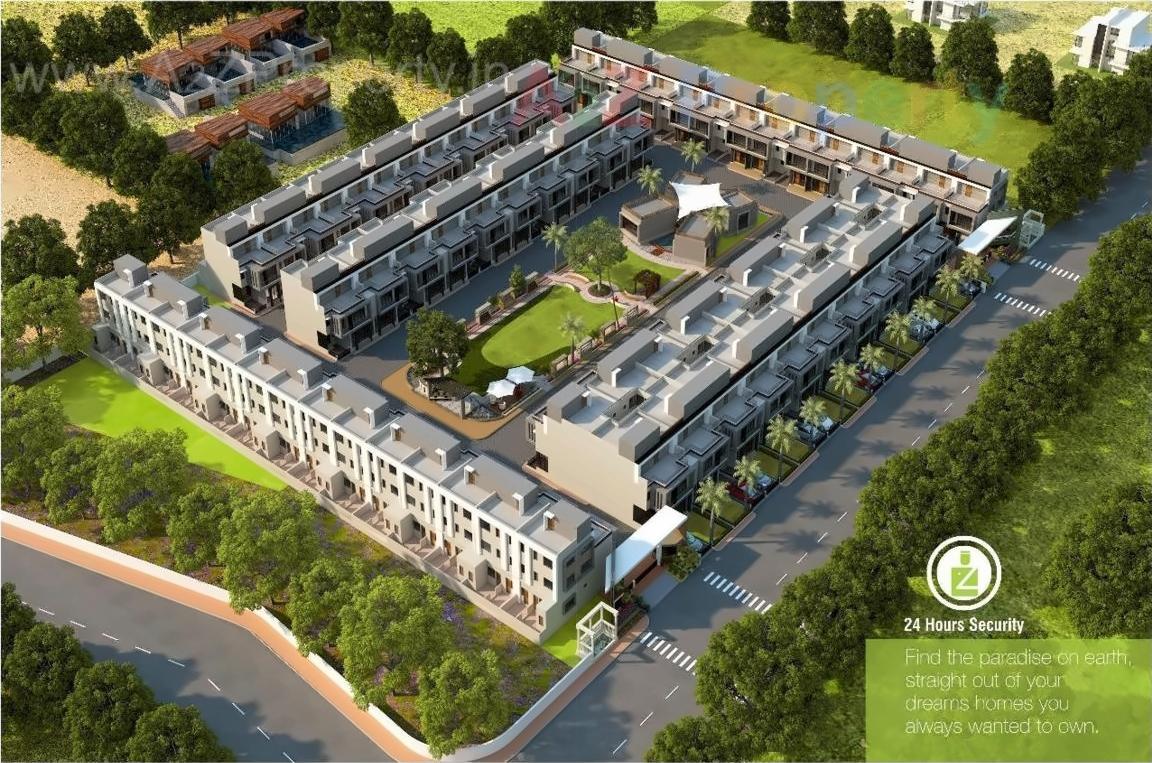 3D Elevation of real estate project Raghav Bungalows located at Hanspura, Ahmedabad, Gujarat