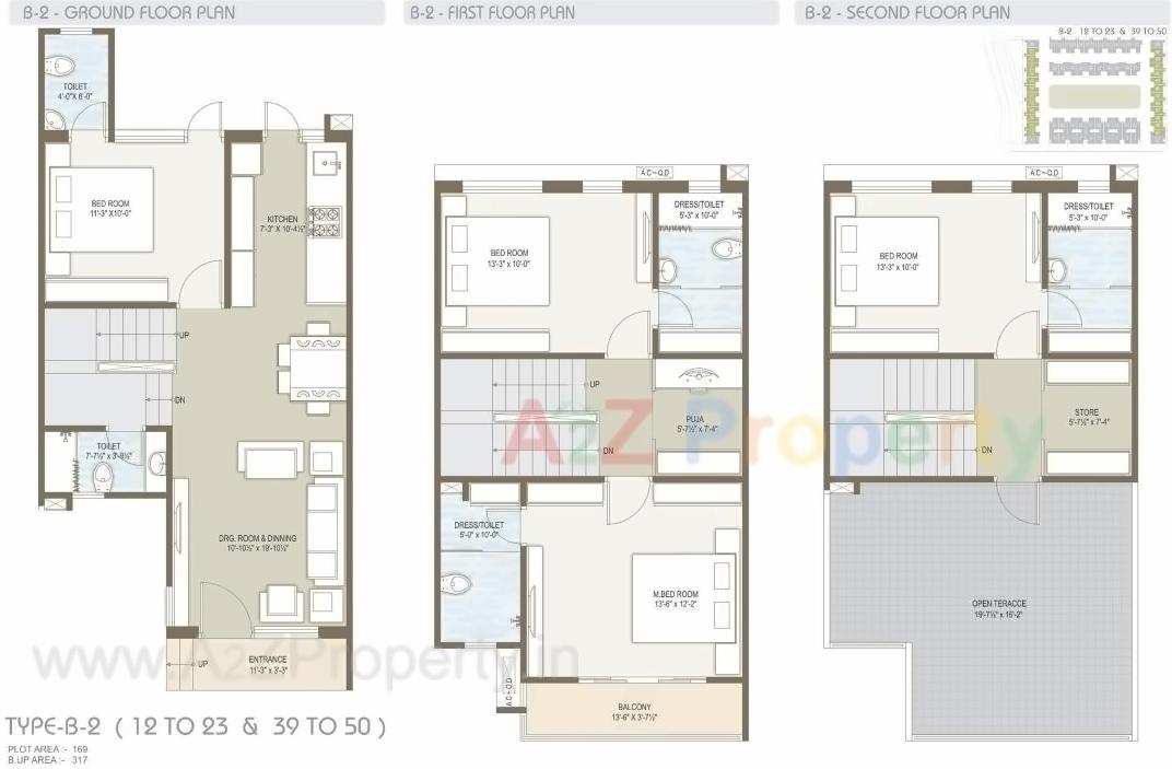 Layout of real estate project Raghav Bungalows located at Hanspura, Ahmedabad, Gujarat