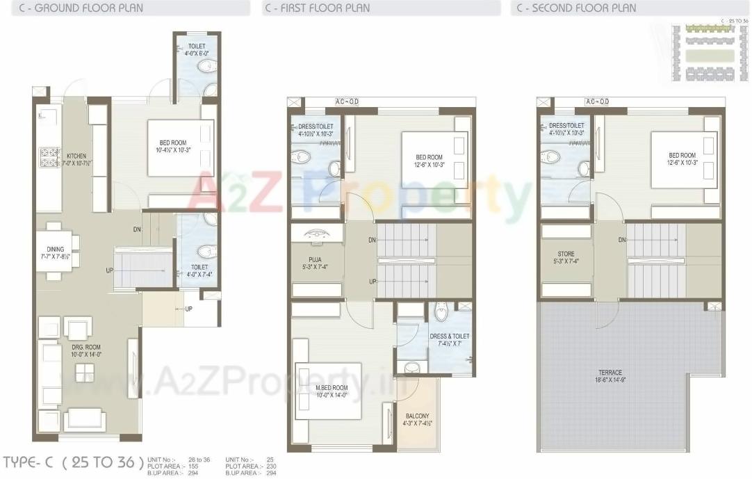 Layout of real estate project Raghav Bungalows located at Hanspura, Ahmedabad, Gujarat