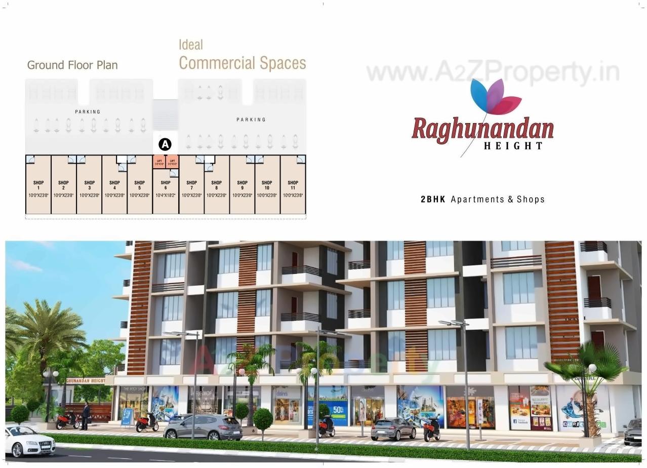 Layout of real estate project Raghunandan Heights located at City, Ahmedabad, Gujarat