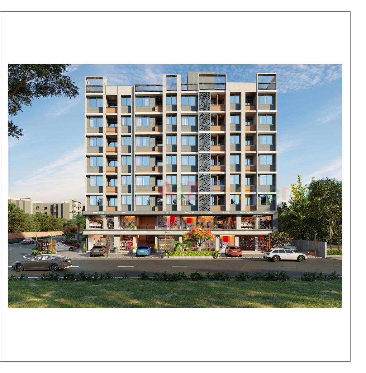 3D Elevation of real estate project Rainbow Rivera located at Vatva, Ahmedabad, Gujarat