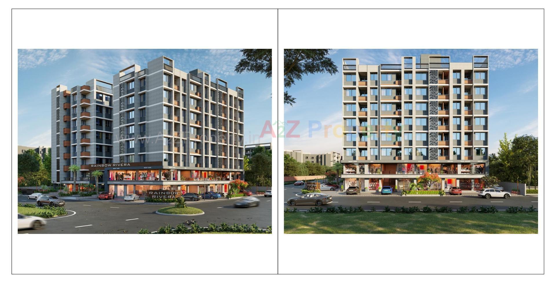3D Elevation of real estate project Rainbow Rivera located at Vatva, Ahmedabad, Gujarat