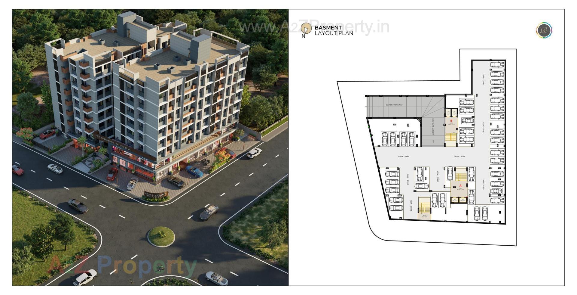 Layout of real estate project Rainbow Rivera located at Vatva, Ahmedabad, Gujarat