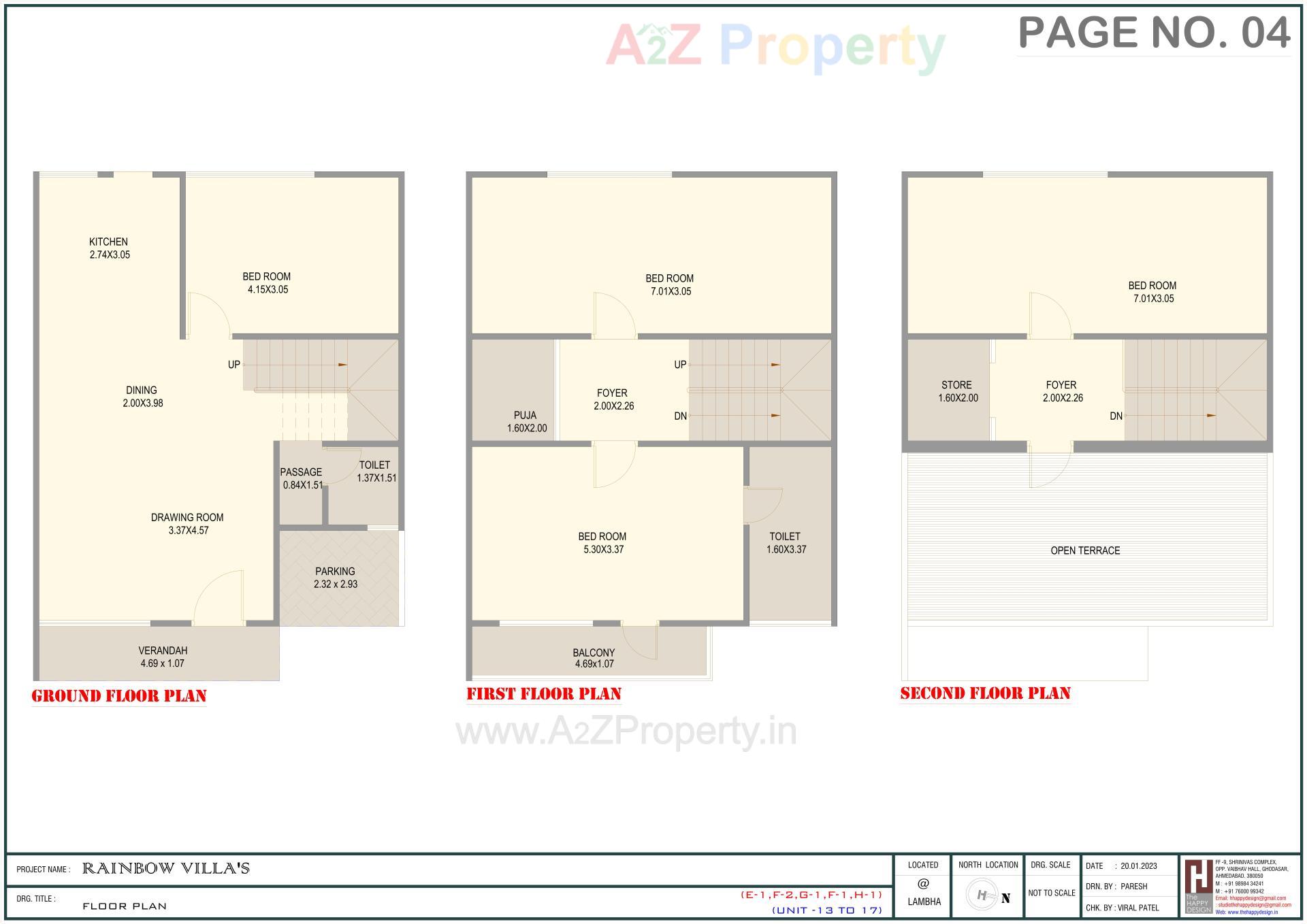 Layout of real estate project Rainbow Villas located at Lambha, Ahmedabad, Gujarat