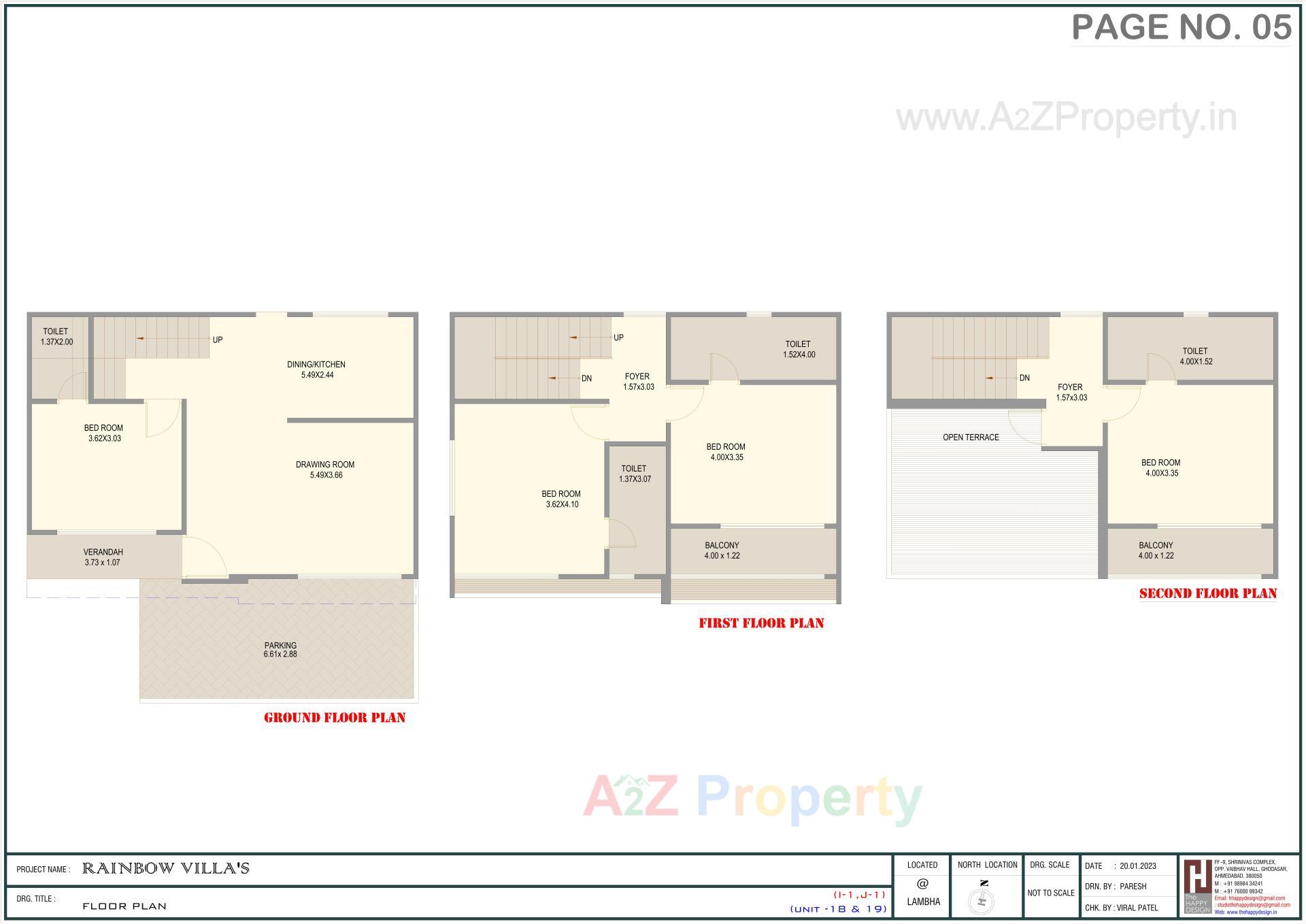 Layout of real estate project Rainbow Villas located at Lambha, Ahmedabad, Gujarat
