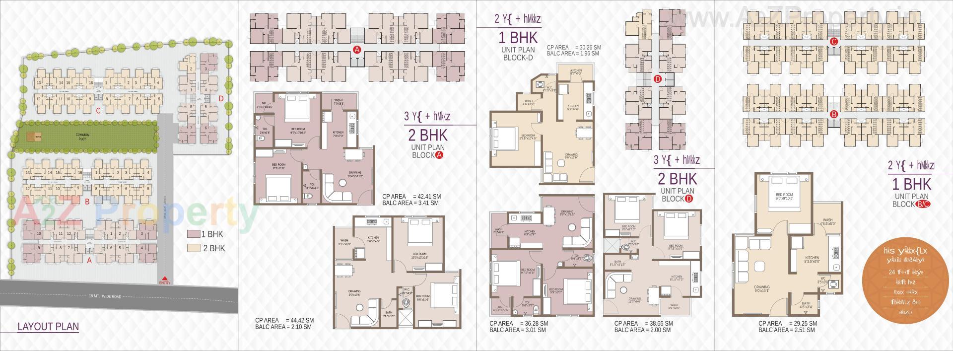 Layout of real estate project Raj Apartment located at Narol, Ahmedabad, Gujarat