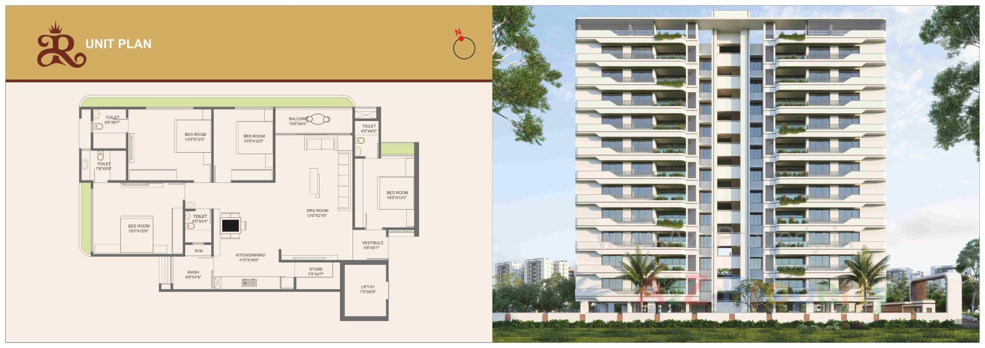Layout of real estate project Raj Mahal located at Nikol, Ahmedabad, Gujarat