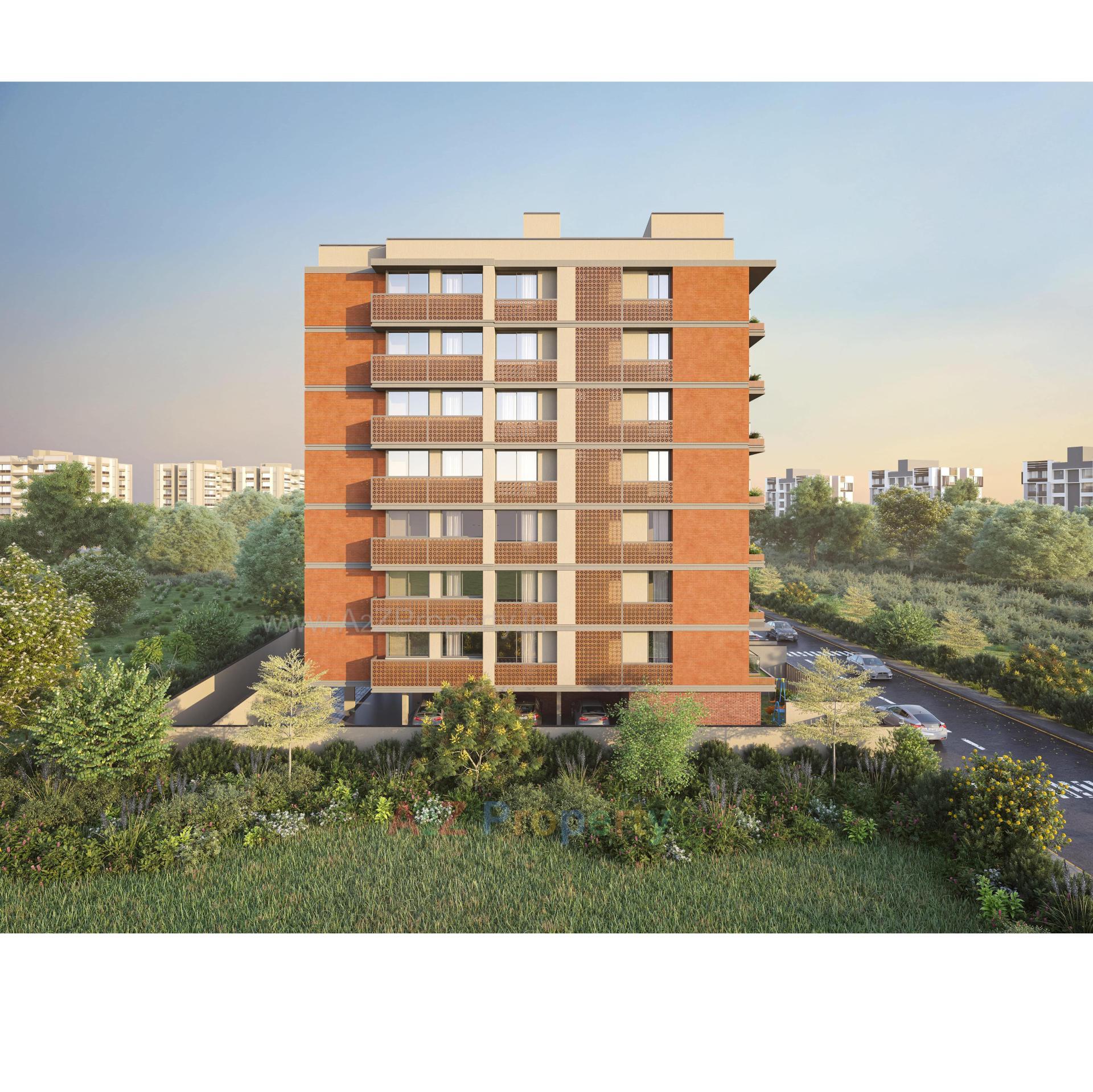 3D Elevation of real estate project Rajharsh Celestial located at Changishpur, Ahmedabad, Gujarat