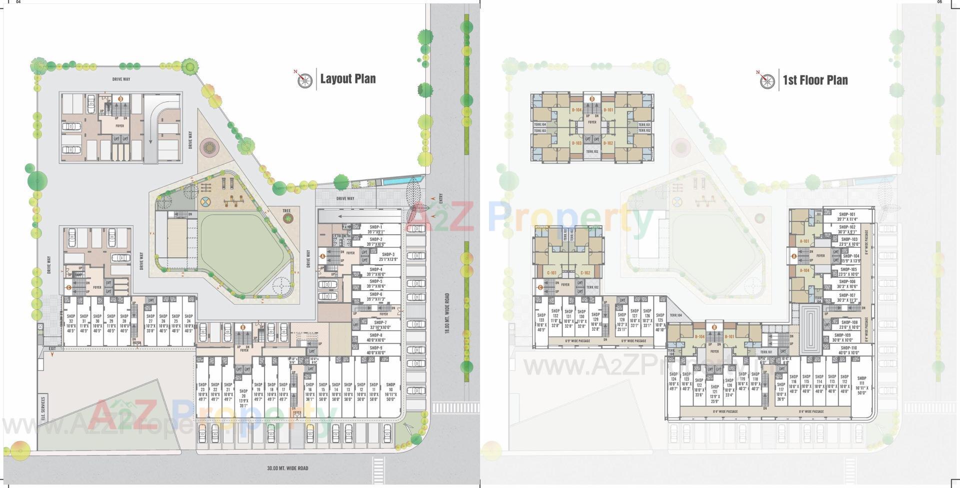 Layout of real estate project Rajshree Elanza located at Chenpur, Ahmedabad, Gujarat