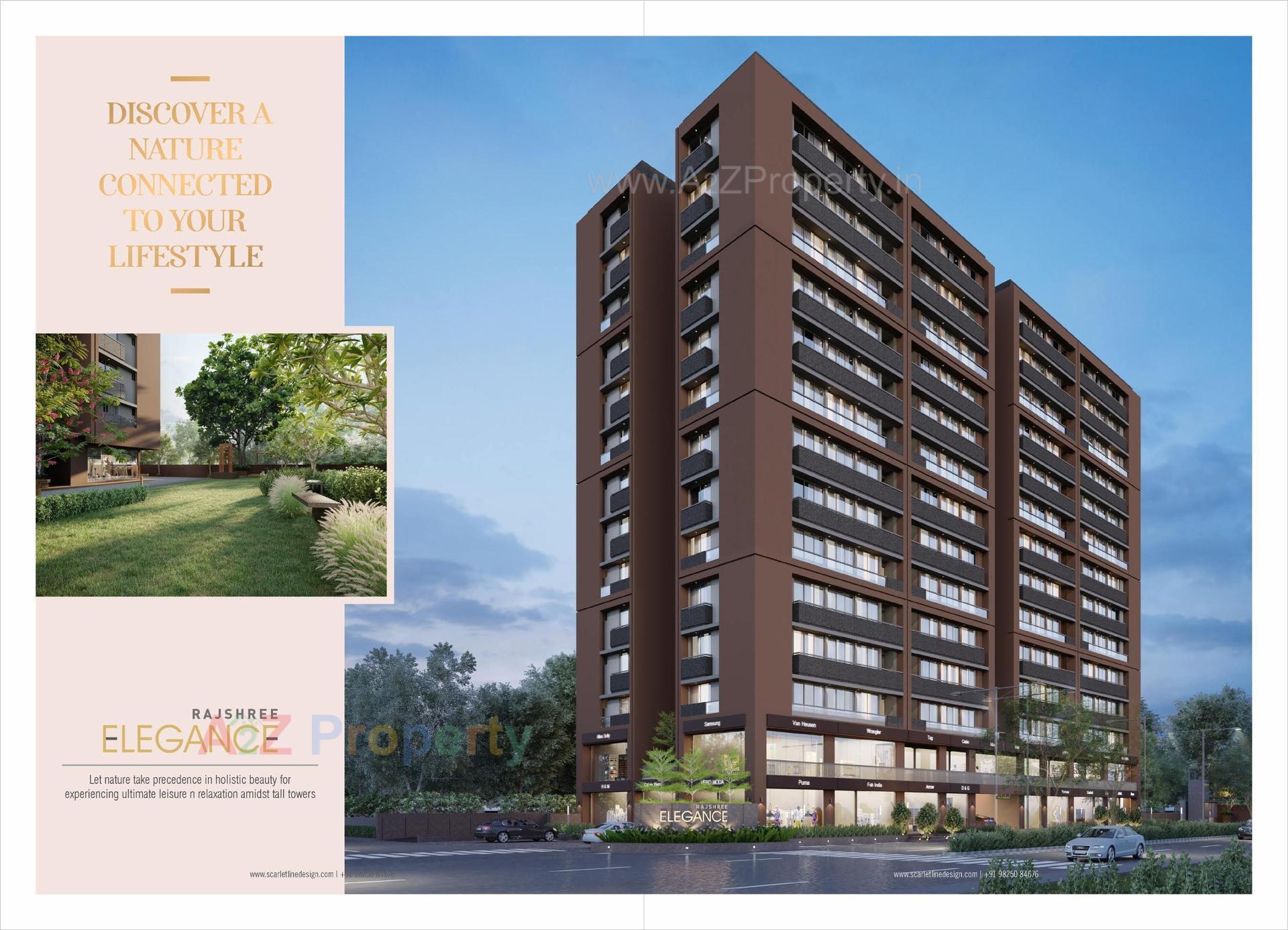 3D Elevation of real estate project Rajshree Elegance located at Acher, Ahmedabad, Gujarat