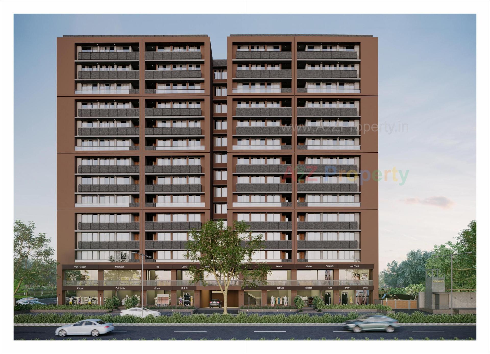 3D Elevation of real estate project Rajshree Elegance located at Acher, Ahmedabad, Gujarat