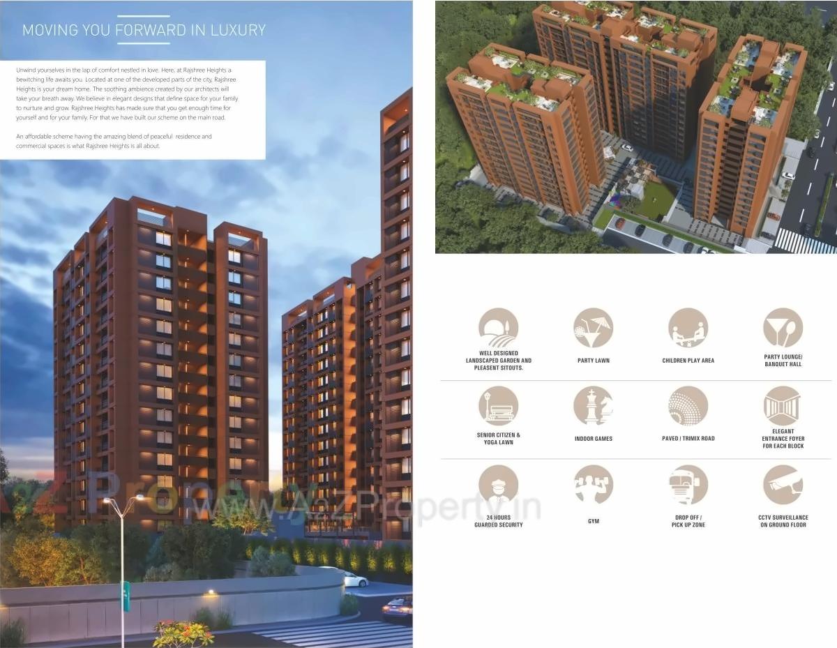 3D Elevation of real estate project Rajshree Heights located at Bag-e-firdos, Ahmedabad, Gujarat