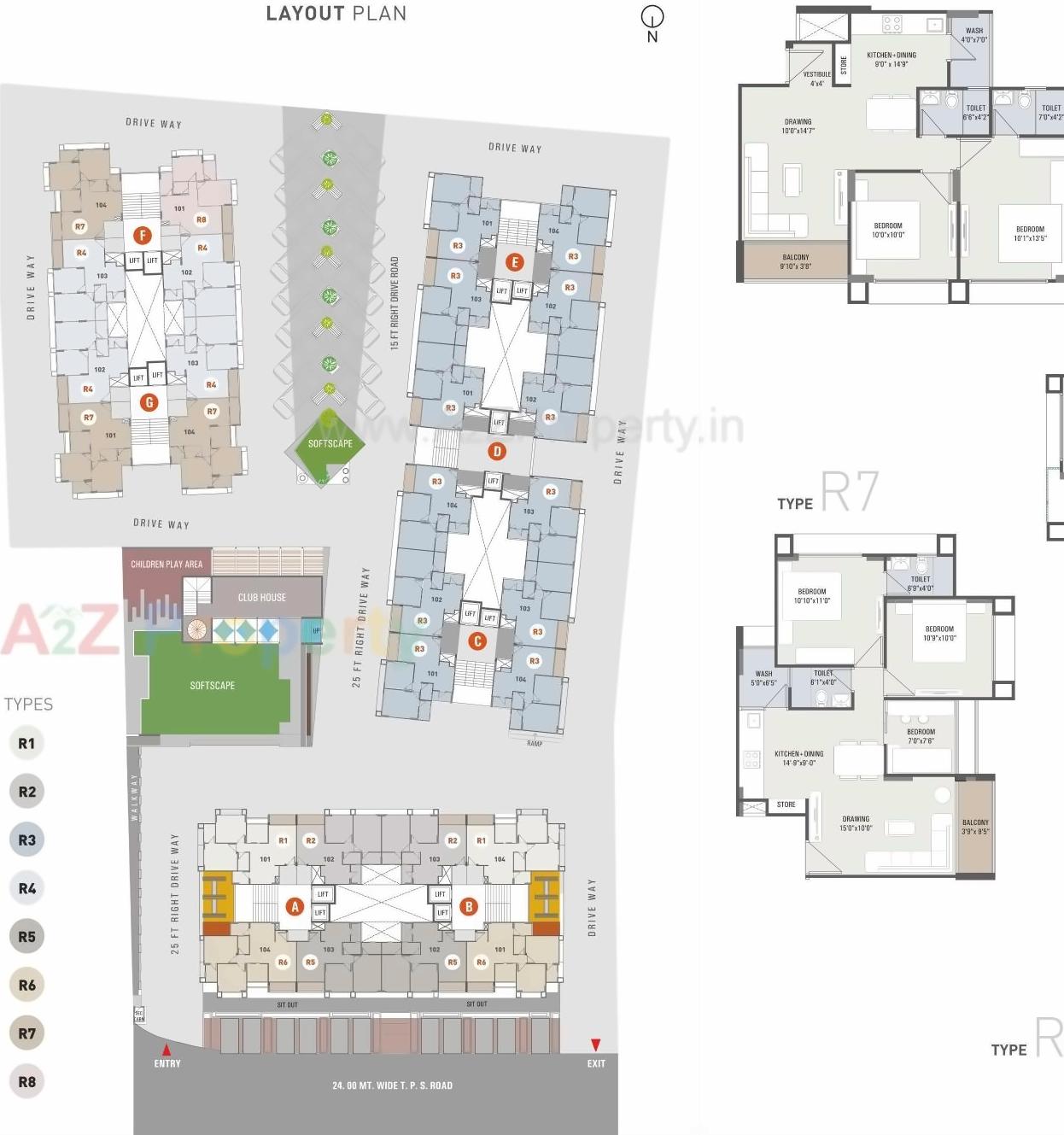 Layout of real estate project Rajshree Heights located at Bag-e-firdos, Ahmedabad, Gujarat