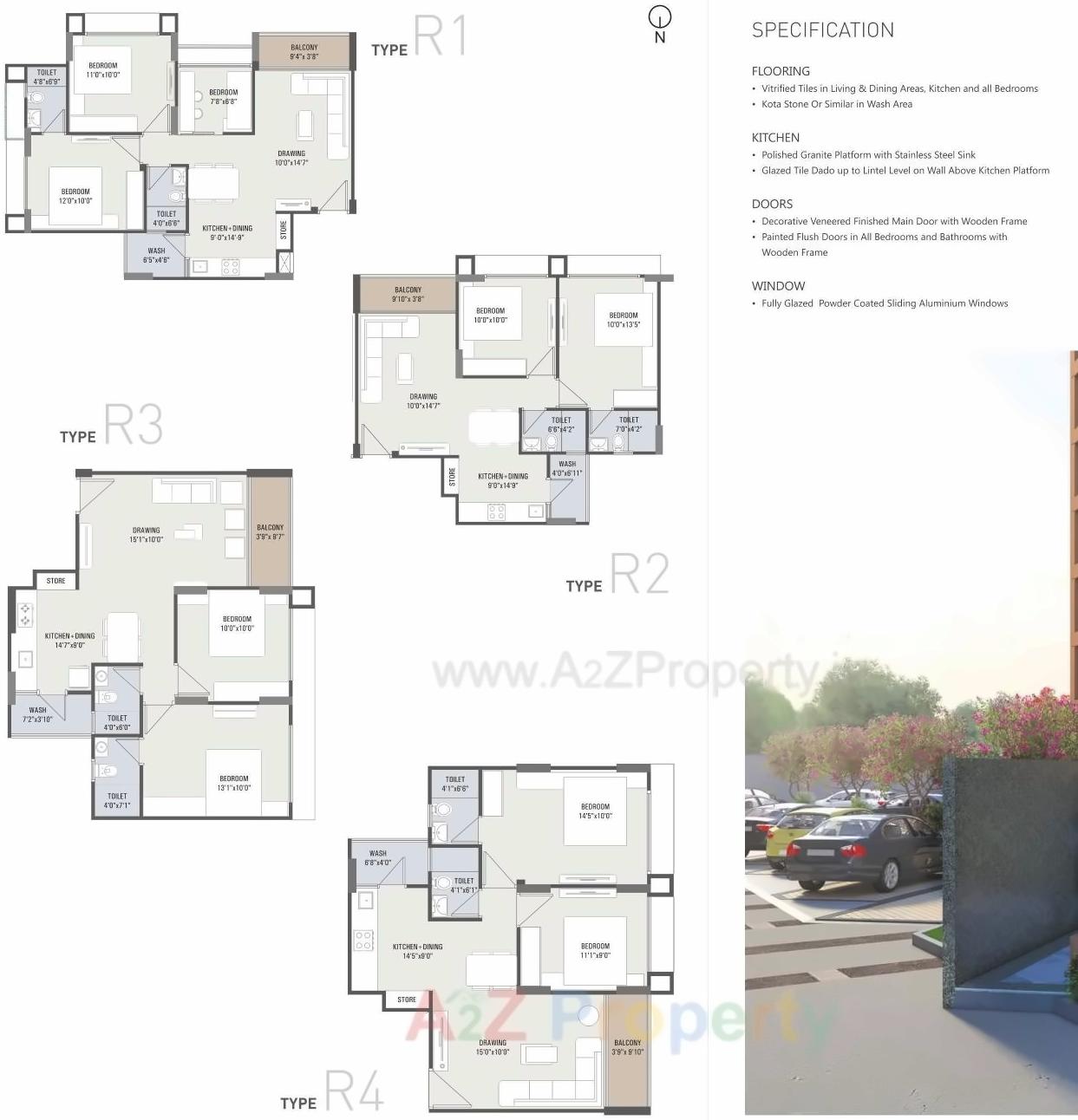 Layout of real estate project Rajshree Heights located at Bag-e-firdos, Ahmedabad, Gujarat