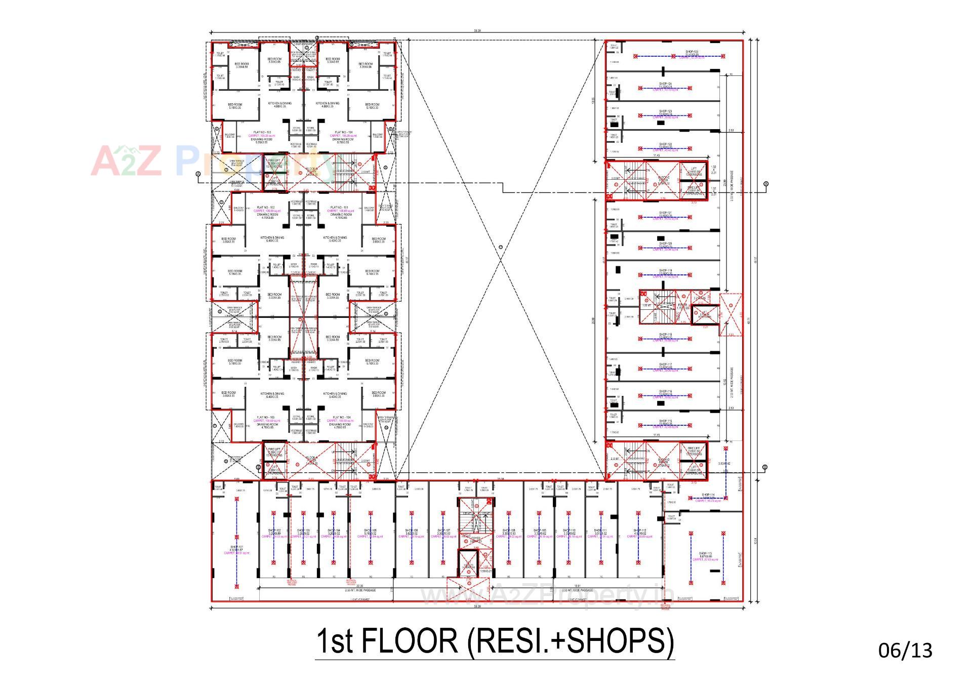 Layout of real estate project Rajshree Regalia located at Jagatpur, Ahmedabad, Gujarat