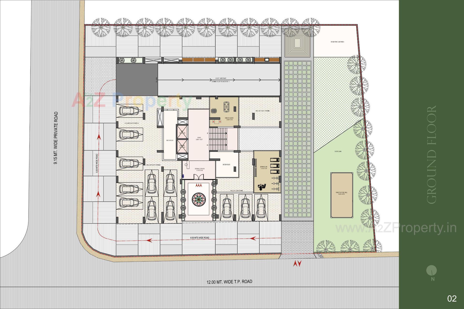 Layout of real estate project Rajshree Samvar located at Kochrab, Ahmedabad, Gujarat