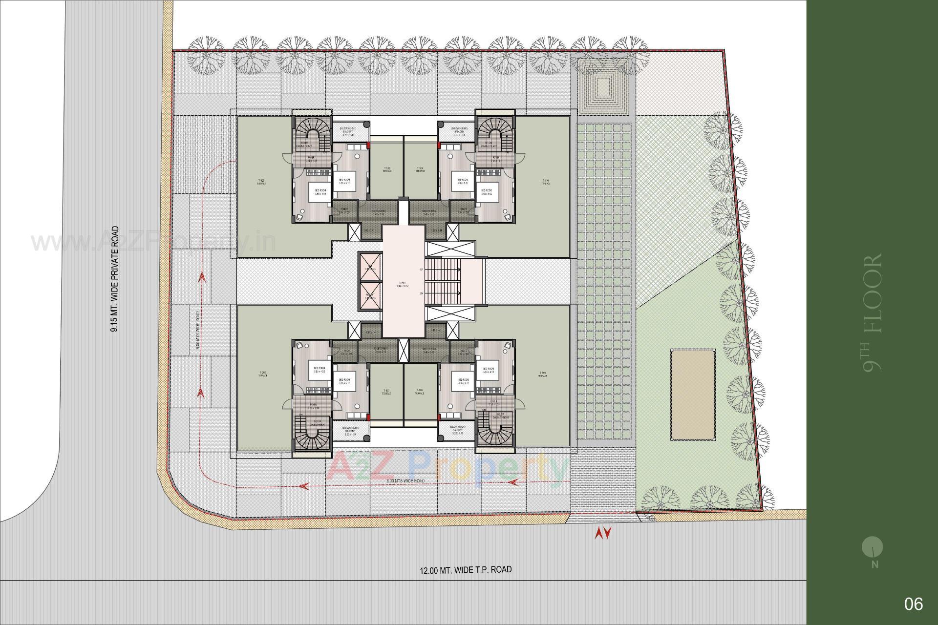 Layout of real estate project Rajshree Samvar located at Kochrab, Ahmedabad, Gujarat