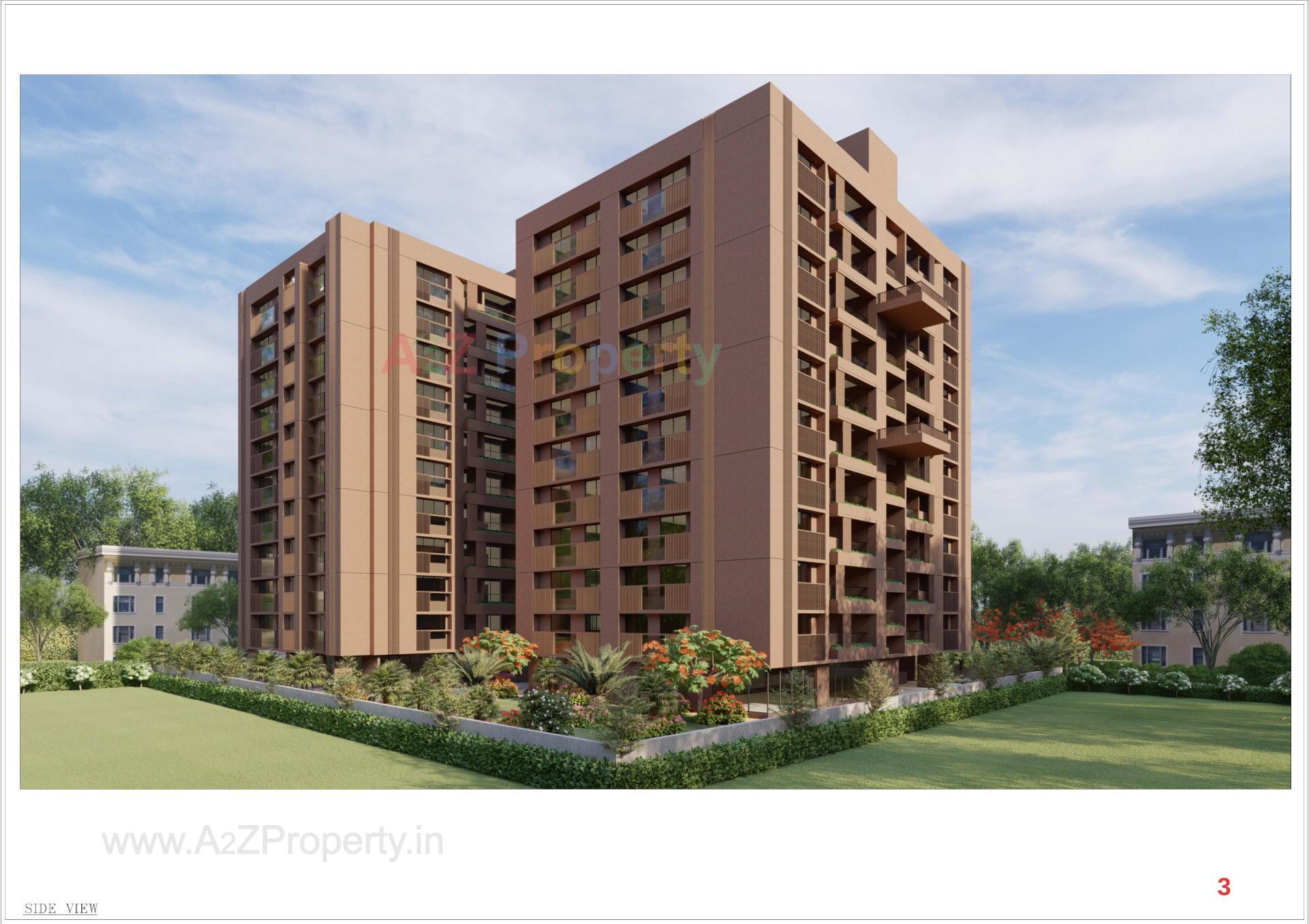 3D Elevation of real estate project Rajul Greens located at Chhadawad, Ahmedabad, Gujarat