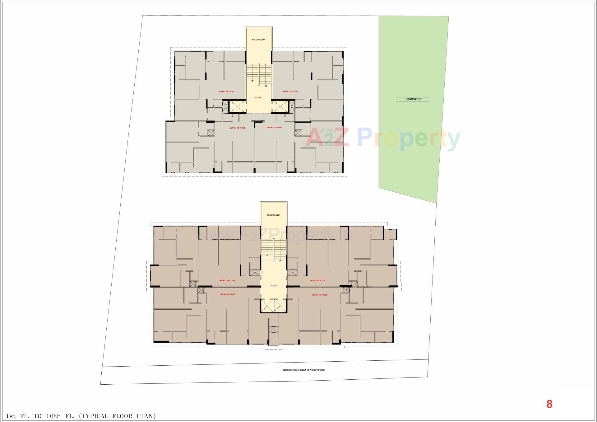 Layout of real estate project Rajul Greens located at Chhadawad, Ahmedabad, Gujarat