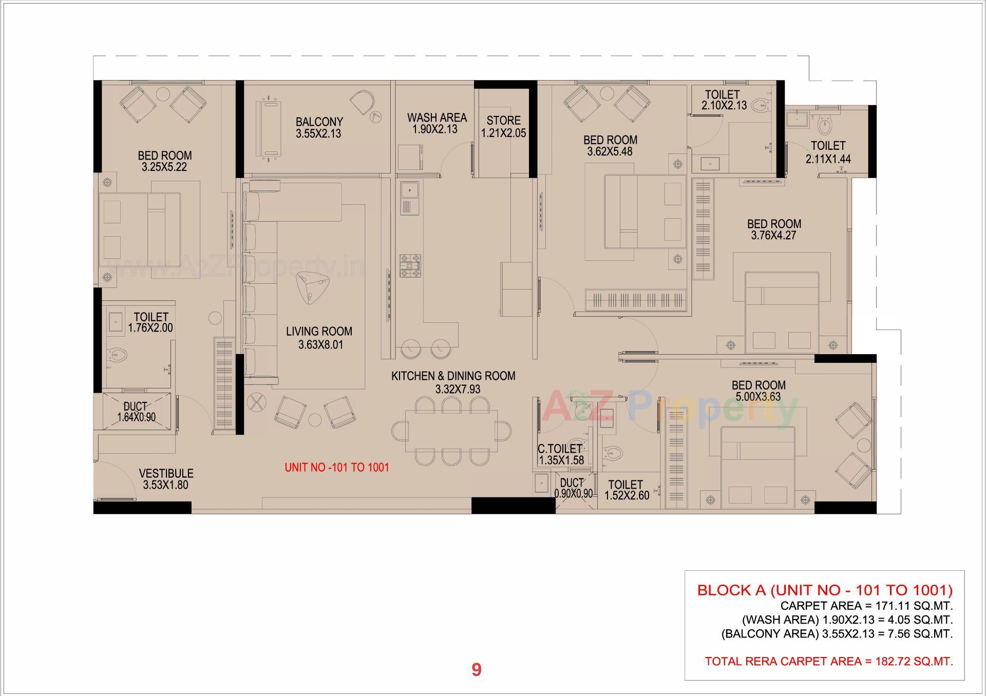 Layout of real estate project Rajul Greens located at Chhadawad, Ahmedabad, Gujarat