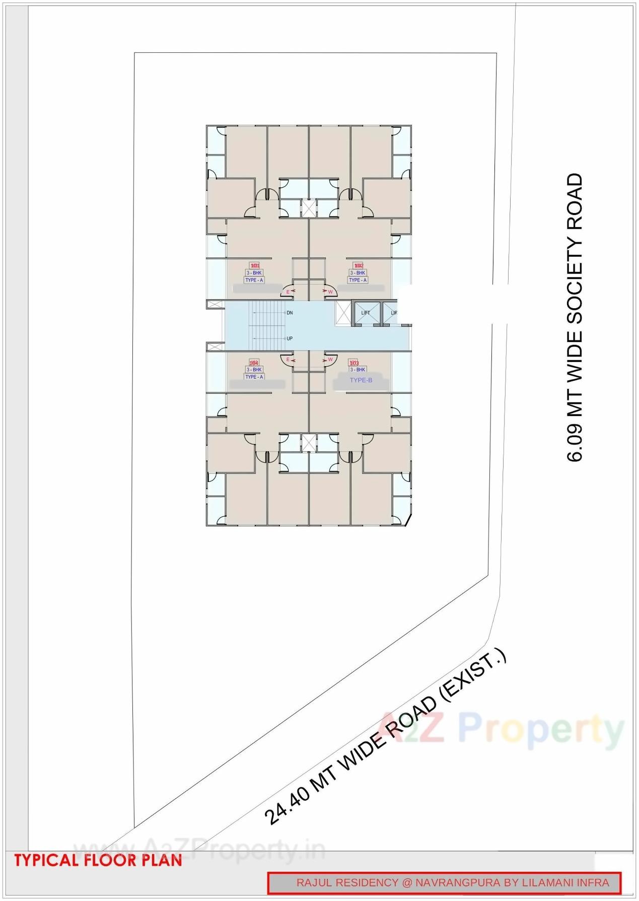 Layout of real estate project Rajul Residency located at Ahmedabad, Ahmedabad, Gujarat