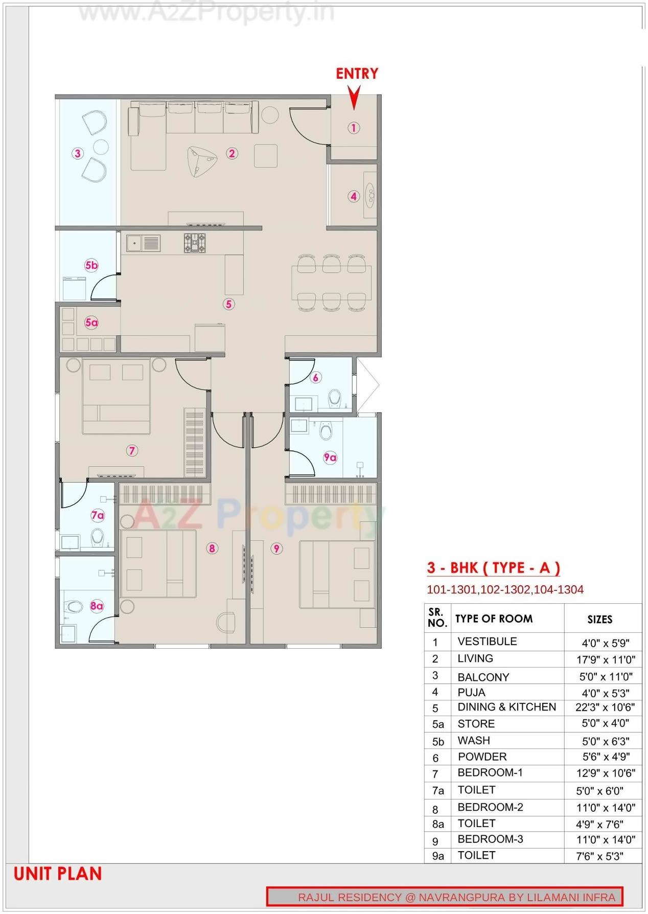 Layout of real estate project Rajul Residency located at Ahmedabad, Ahmedabad, Gujarat