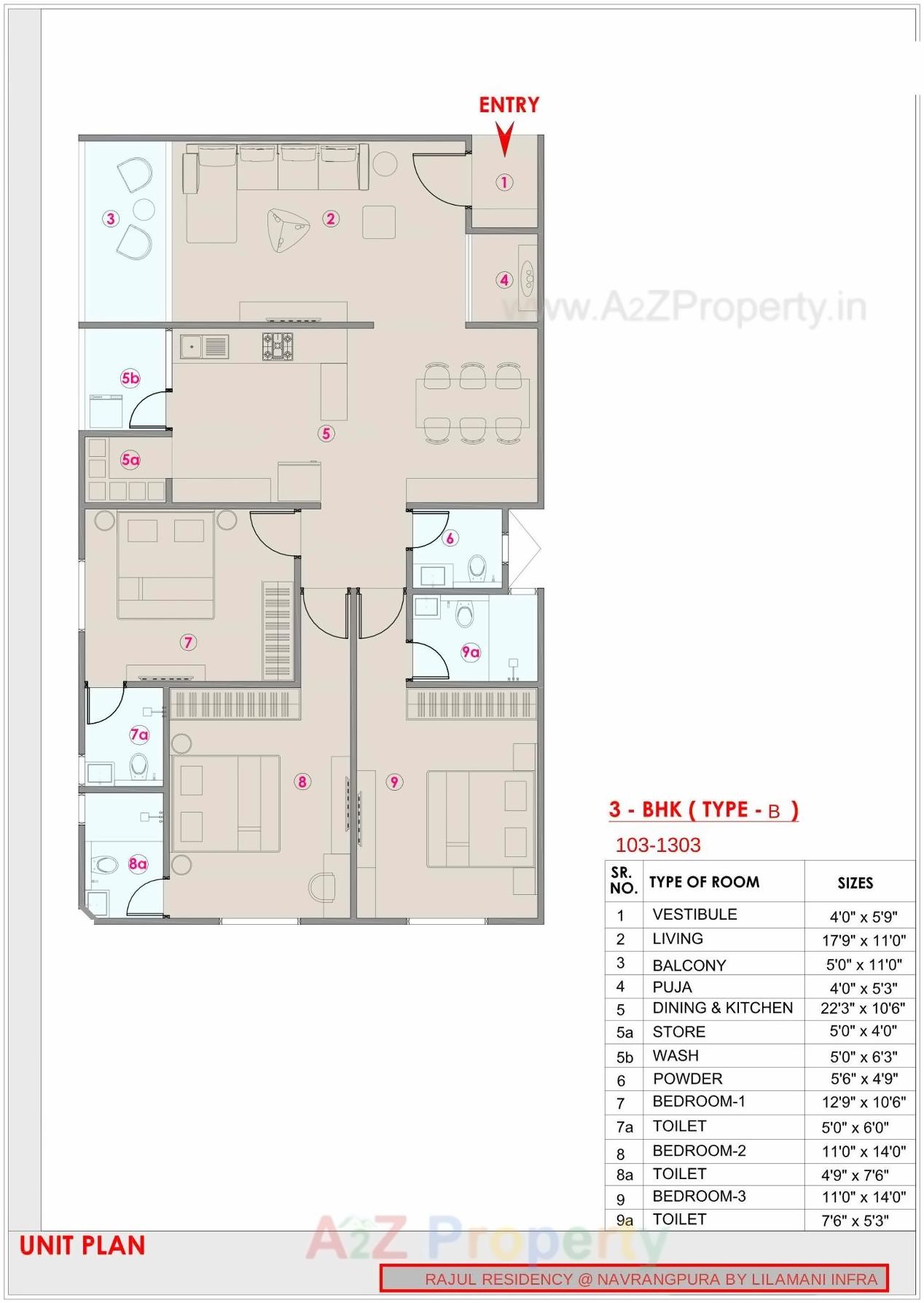 Layout of real estate project Rajul Residency located at Ahmedabad, Ahmedabad, Gujarat