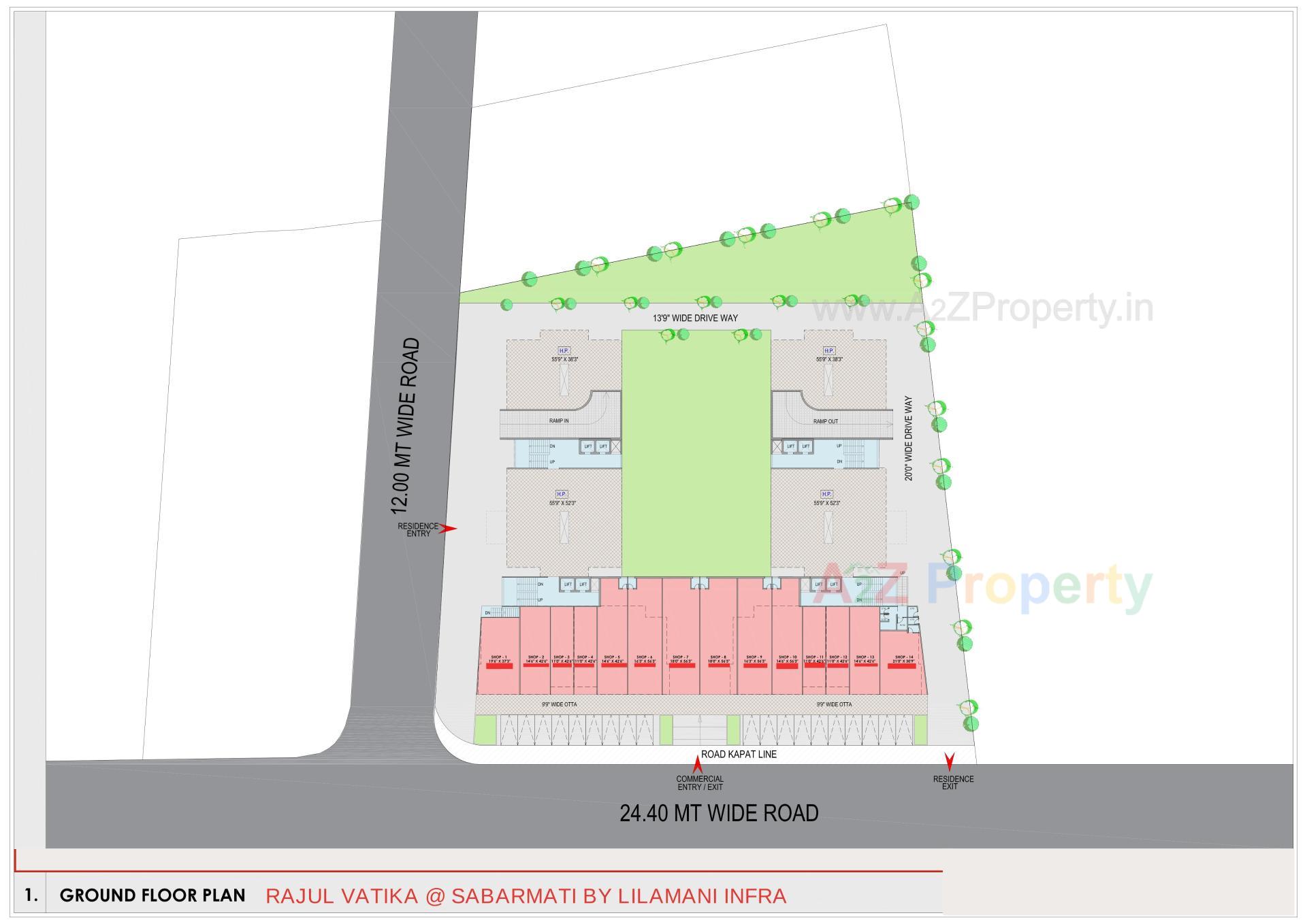 Layout of real estate project Rajul Vatika located at Acher, Ahmedabad, Gujarat