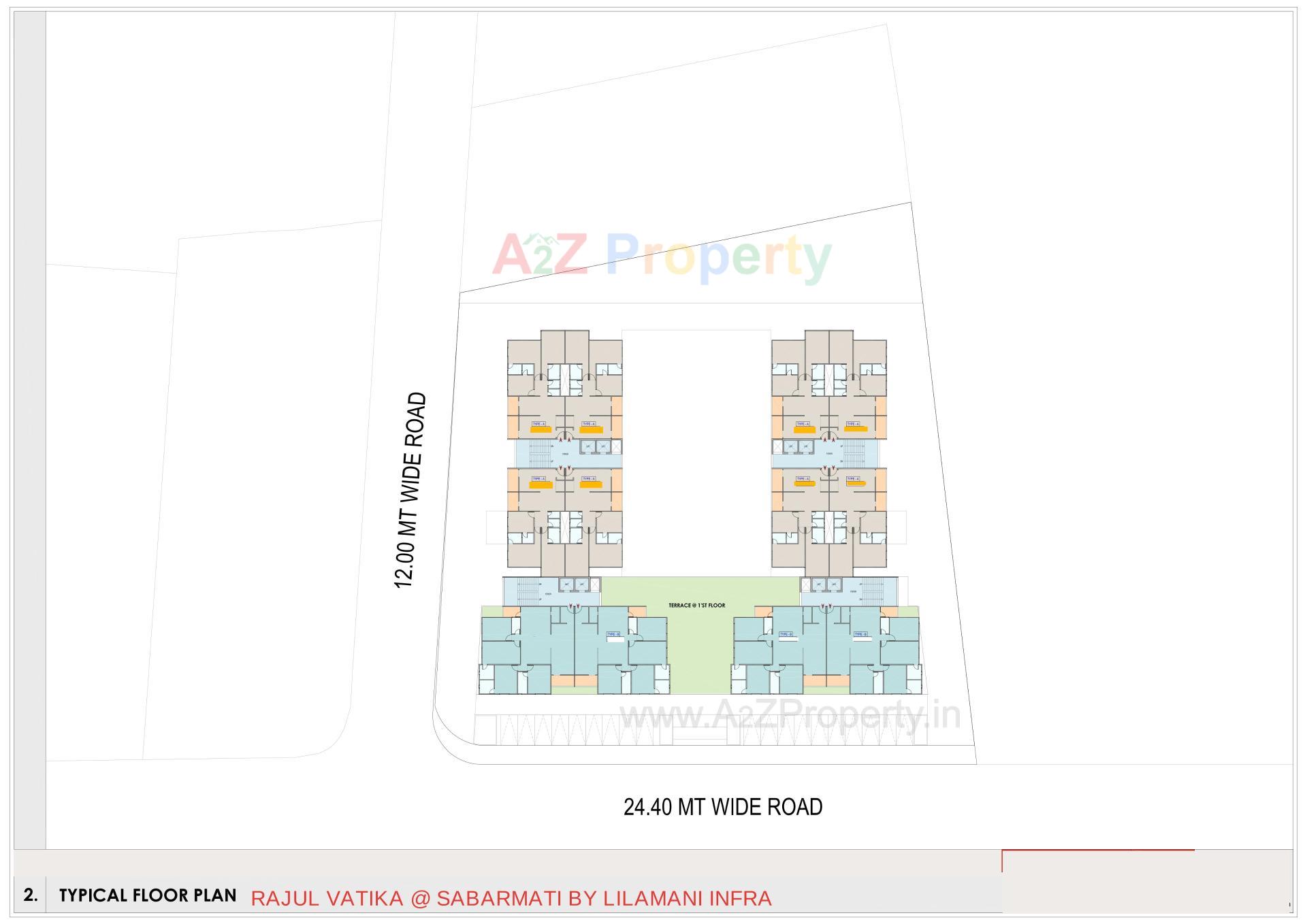 Layout of real estate project Rajul Vatika located at Acher, Ahmedabad, Gujarat