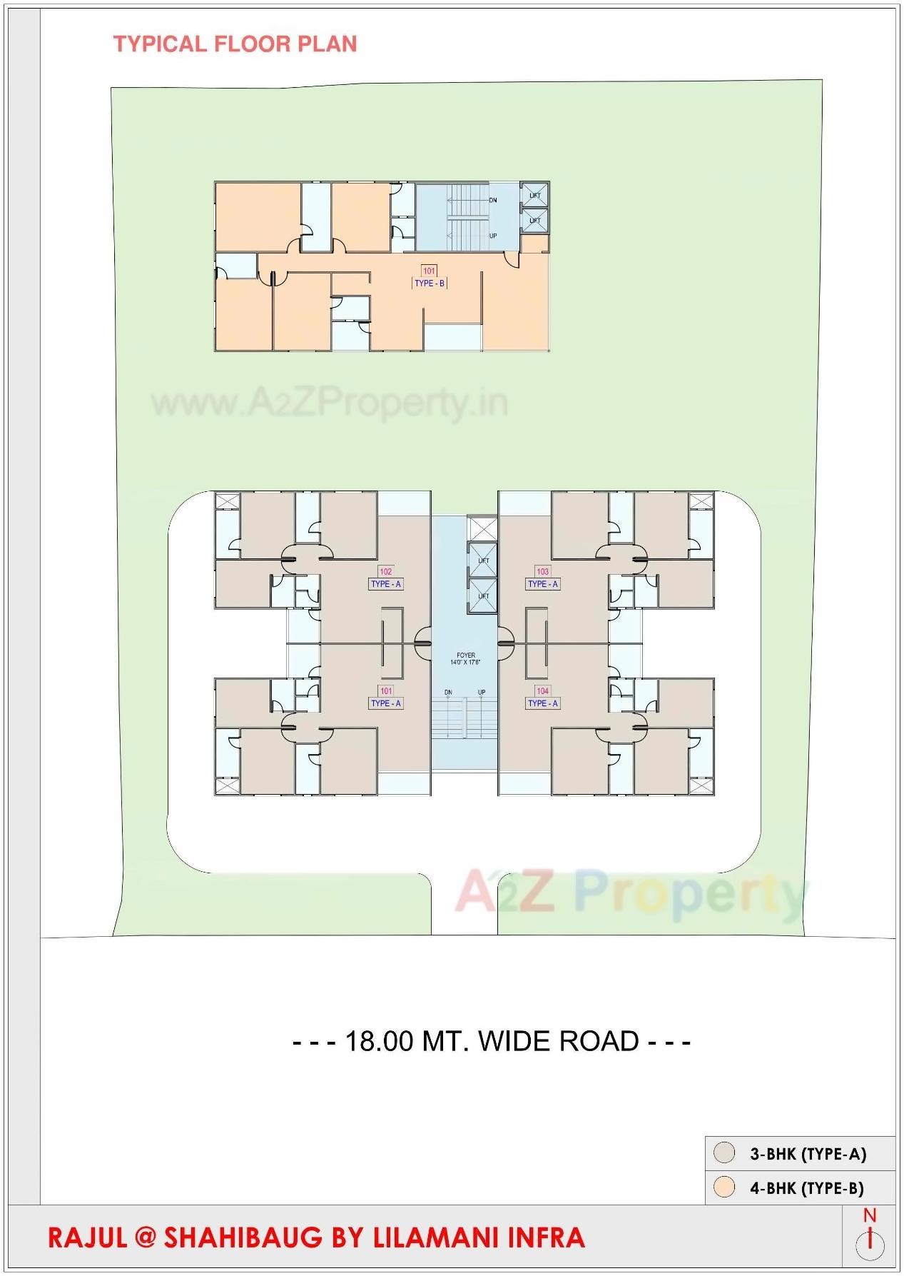 Layout of real estate project Rajul located at Asarwa, Ahmedabad, Gujarat