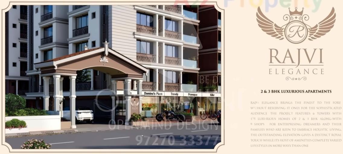 3D Elevation of real estate project Rajvi Elegance located at Nikol, Ahmedabad, Gujarat