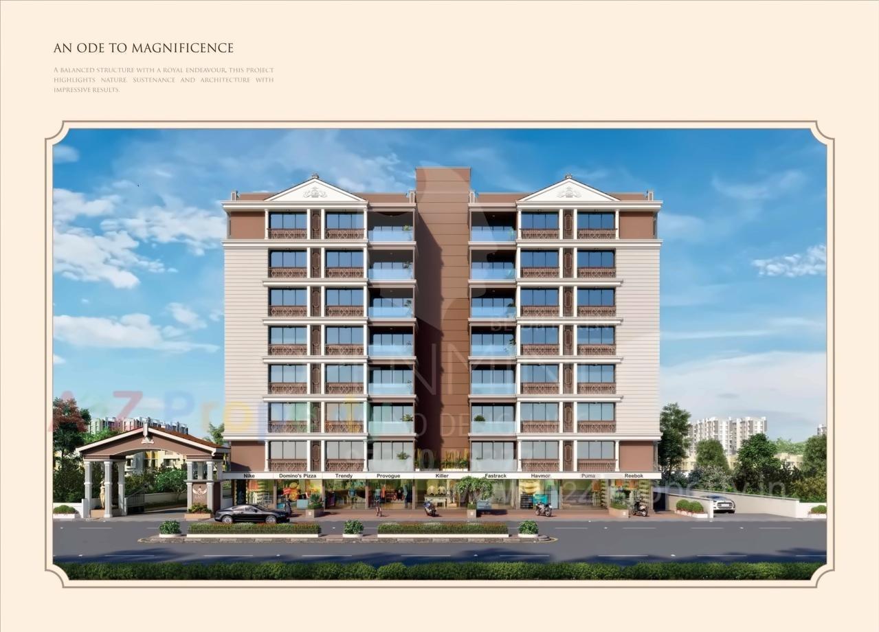 3D Elevation of real estate project Rajvi Elegance located at Nikol, Ahmedabad, Gujarat