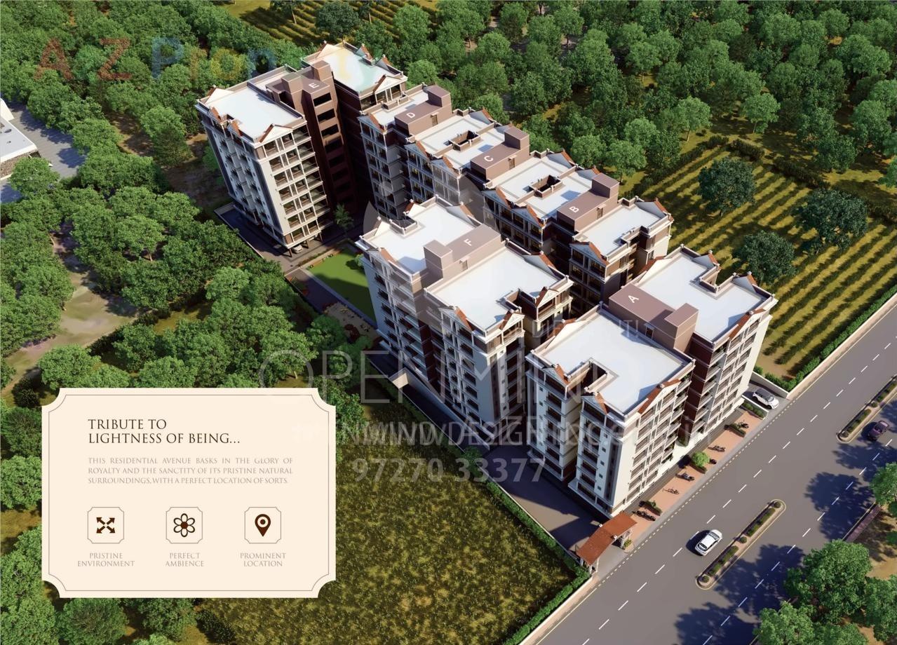 3D Elevation of real estate project Rajvi Elegance located at Nikol, Ahmedabad, Gujarat
