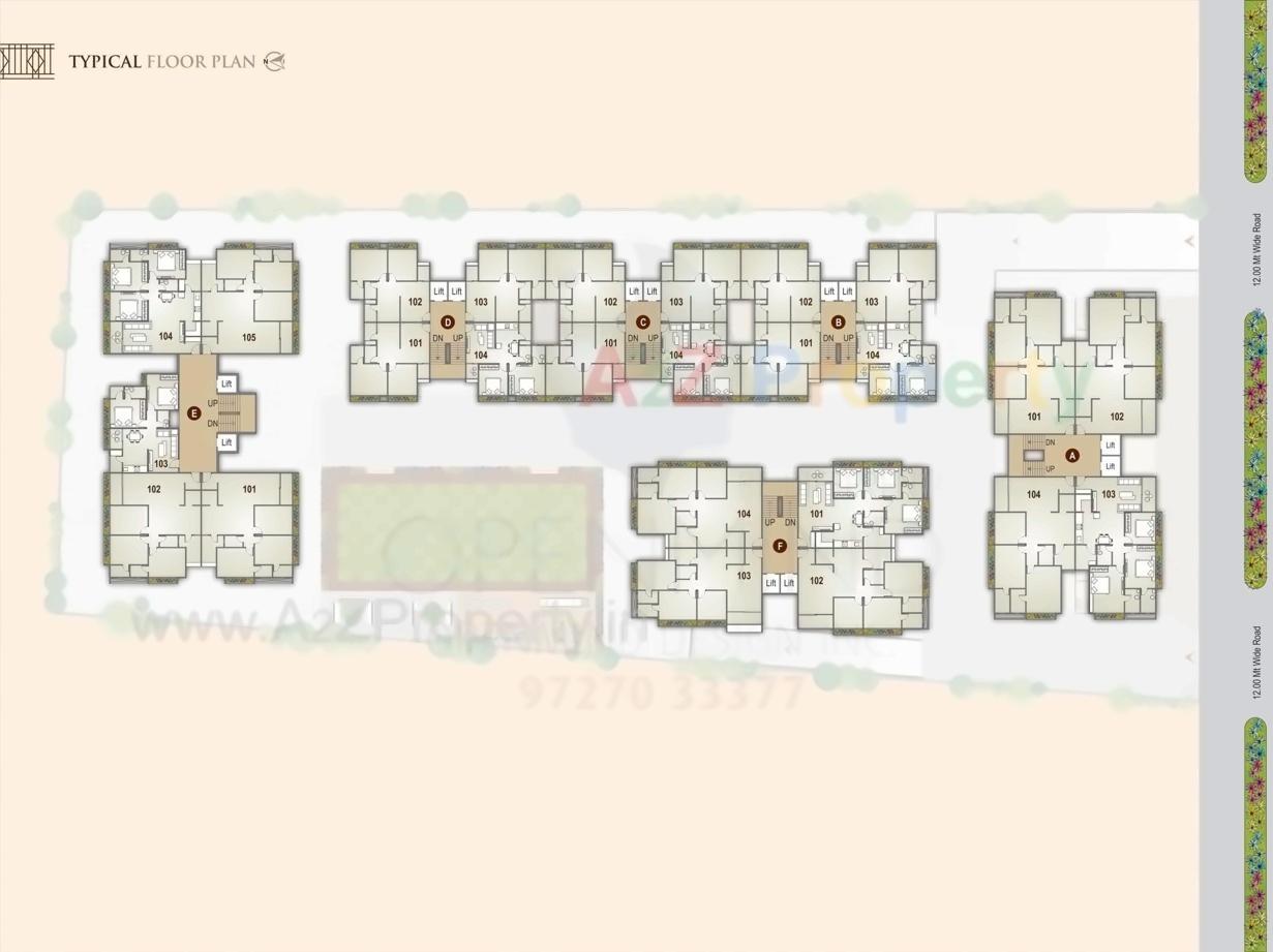 Layout of real estate project Rajvi Elegance located at Nikol, Ahmedabad, Gujarat