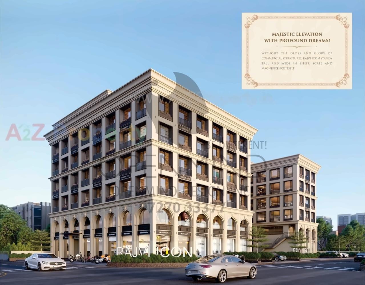 3D Elevation of real estate project Rajvi Icon located at Nikol, Ahmedabad, Gujarat