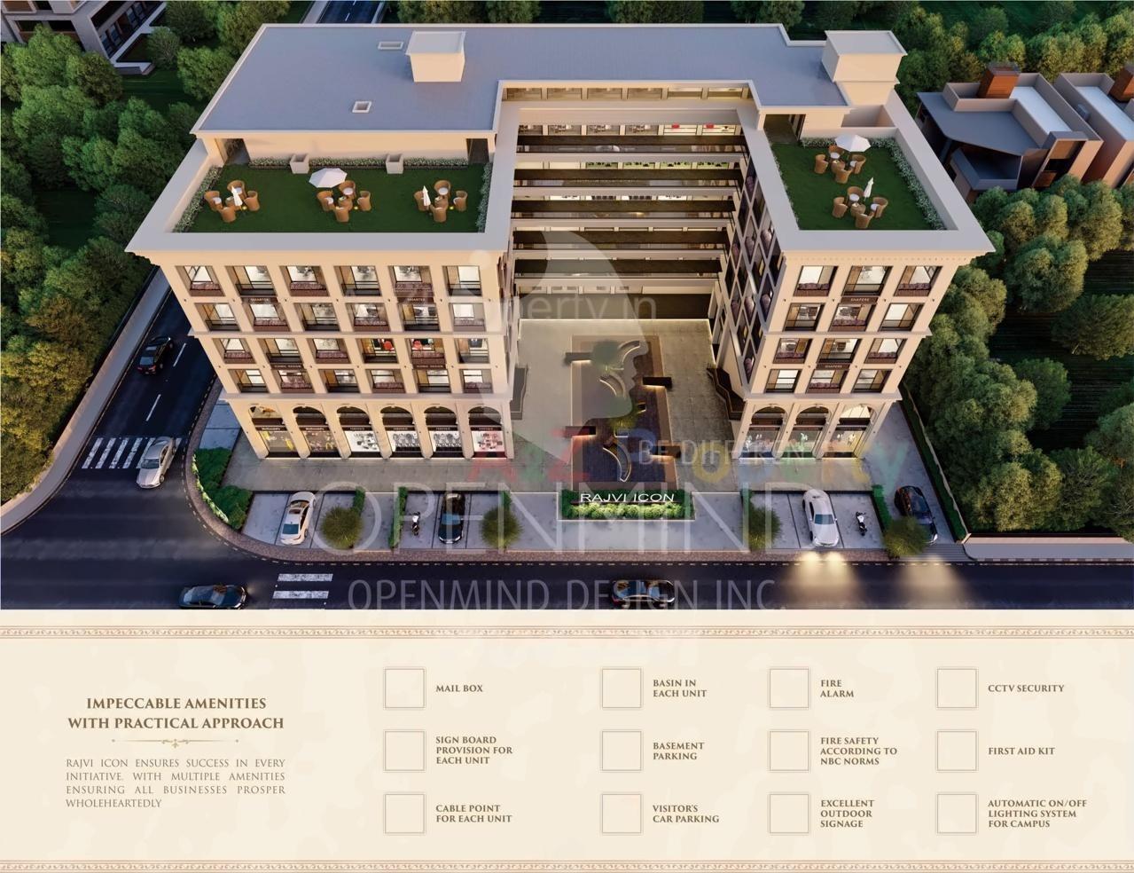 3D Elevation of real estate project Rajvi Icon located at Nikol, Ahmedabad, Gujarat