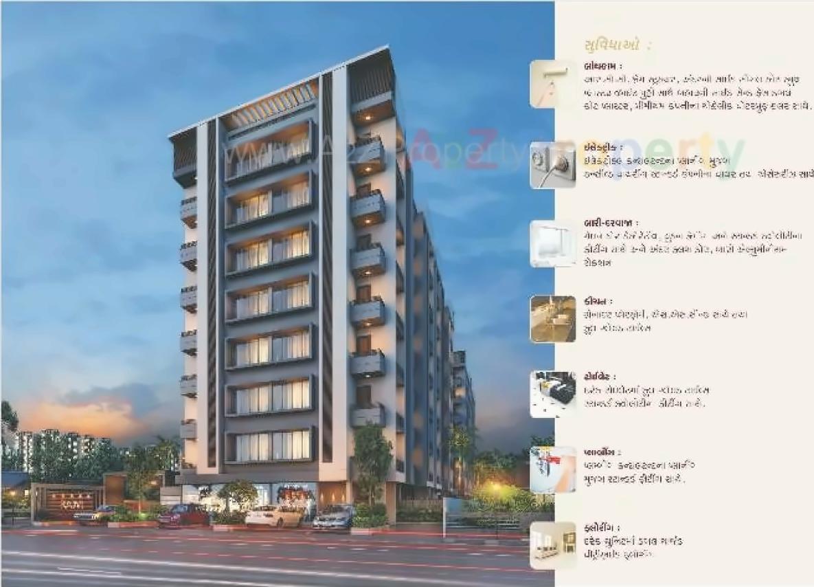 3D Elevation of real estate project Rajvi Residency located at Nikol, Ahmedabad, Gujarat