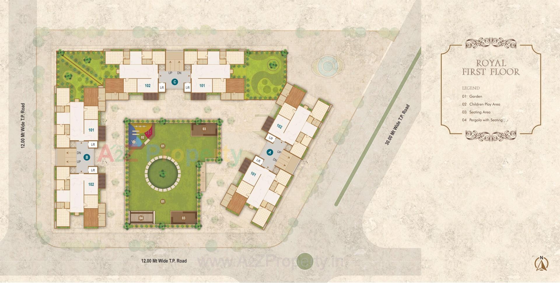 Layout of real estate project Rajvi Royal located at Nikol, Ahmedabad, Gujarat
