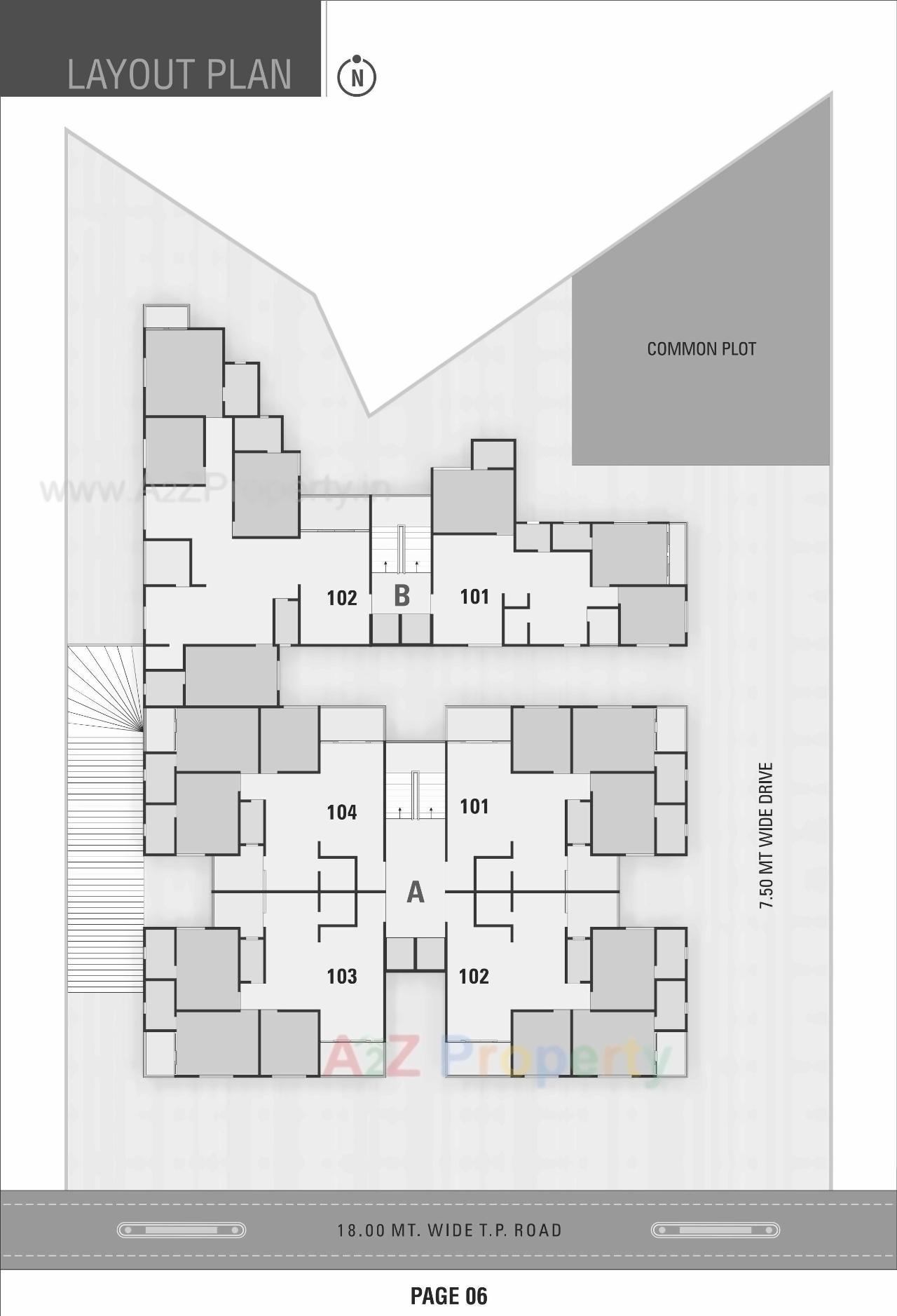 Layout of real estate project Rajvi Status located at Nikol, Ahmedabad, Gujarat