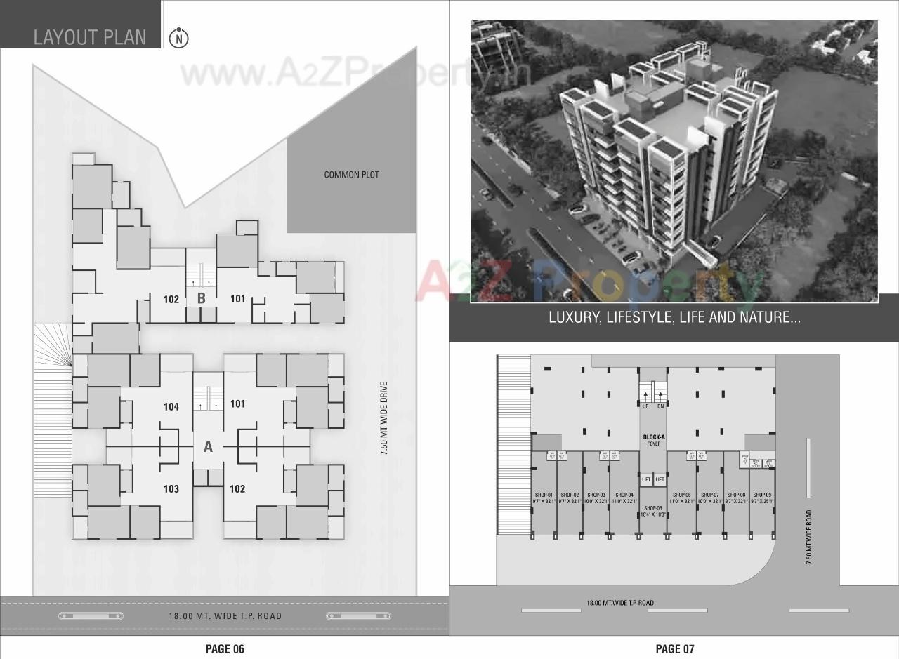 Layout of real estate project Rajvi Status located at Nikol, Ahmedabad, Gujarat