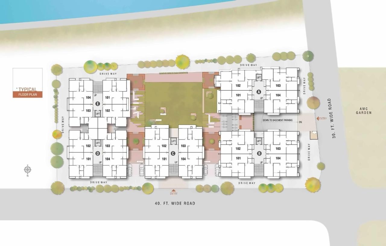 Layout of real estate project Rajyash Rains located at Shahwadi, Ahmedabad, Gujarat