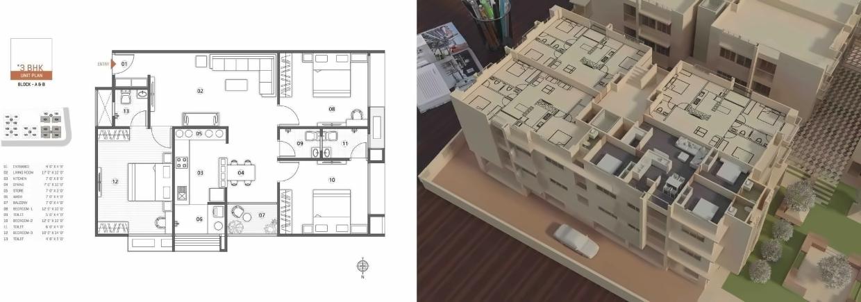 Layout of real estate project Rajyash Rains located at Shahwadi, Ahmedabad, Gujarat