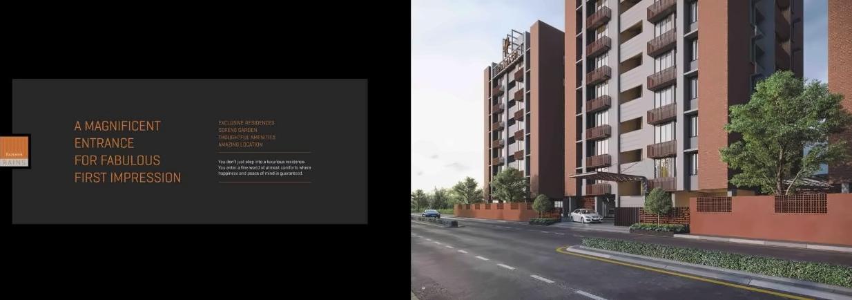 3D Elevation of real estate project Rajyash Rains located at Shahwadi, Ahmedabad, Gujarat