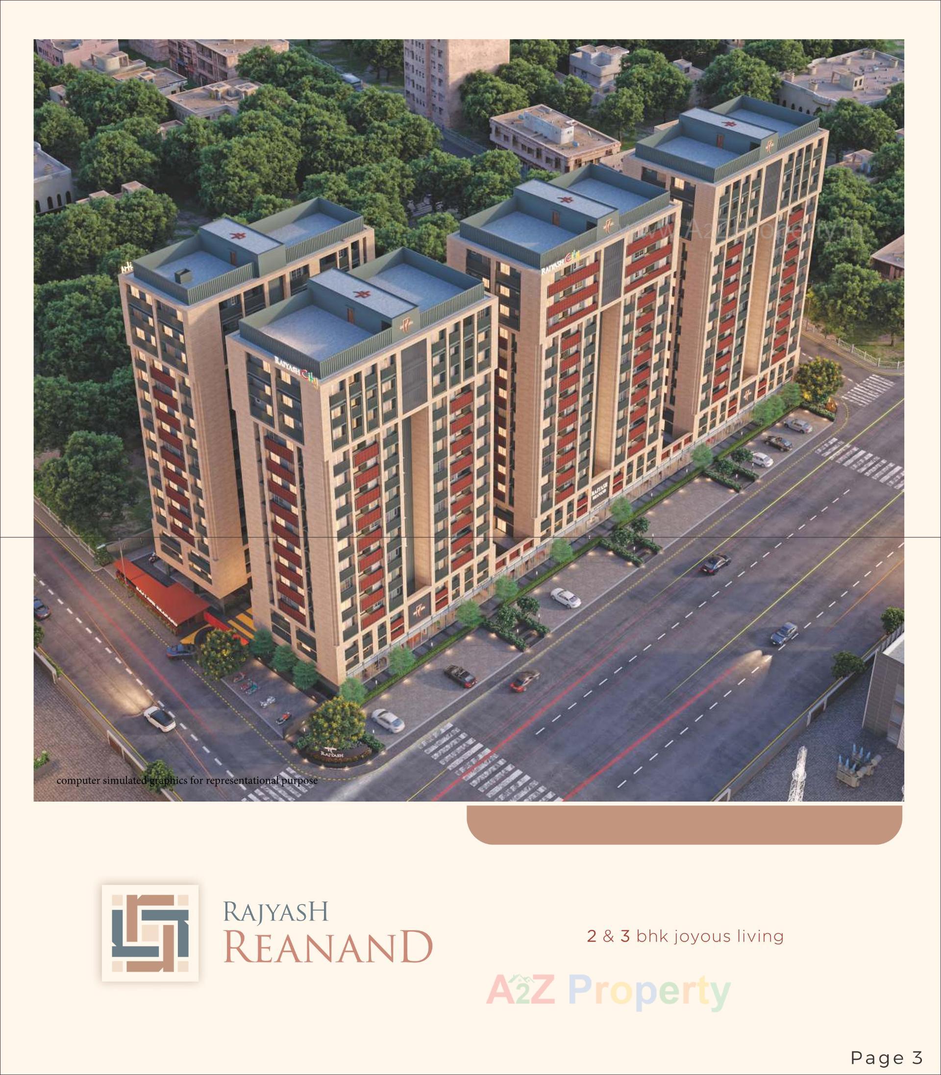 3D Elevation of real estate project Rajyash Reanand located at Vasna, Ahmedabad, Gujarat