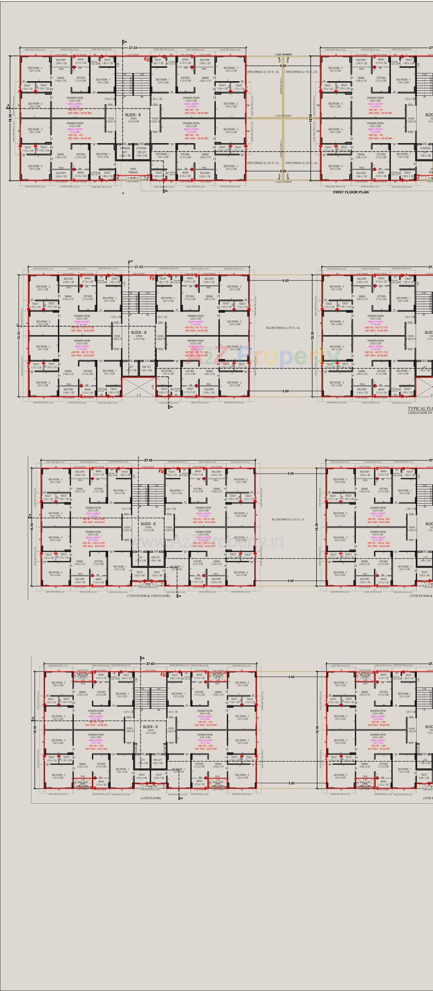 Layout of real estate project Rajyash Reanand located at Vasna, Ahmedabad, Gujarat